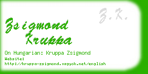 zsigmond kruppa business card